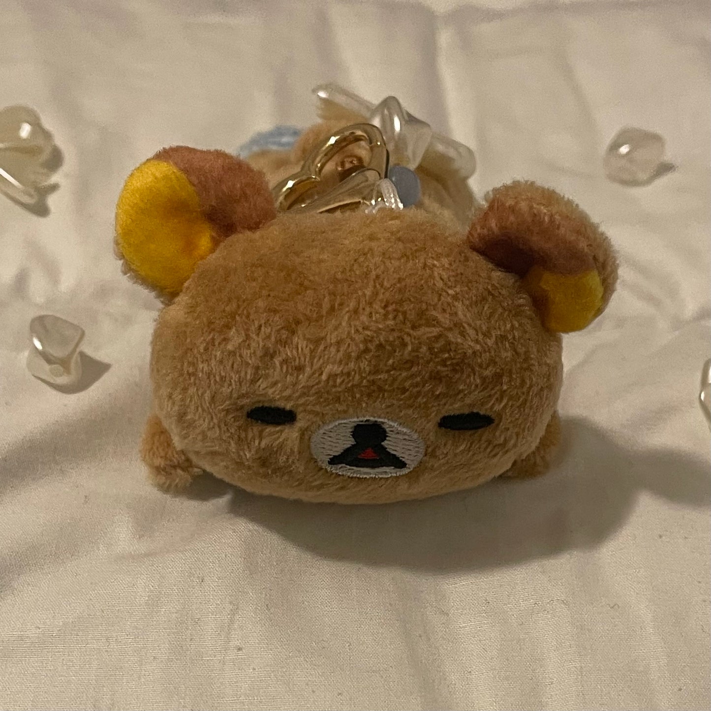 bear sleeping shima plush keychain!
