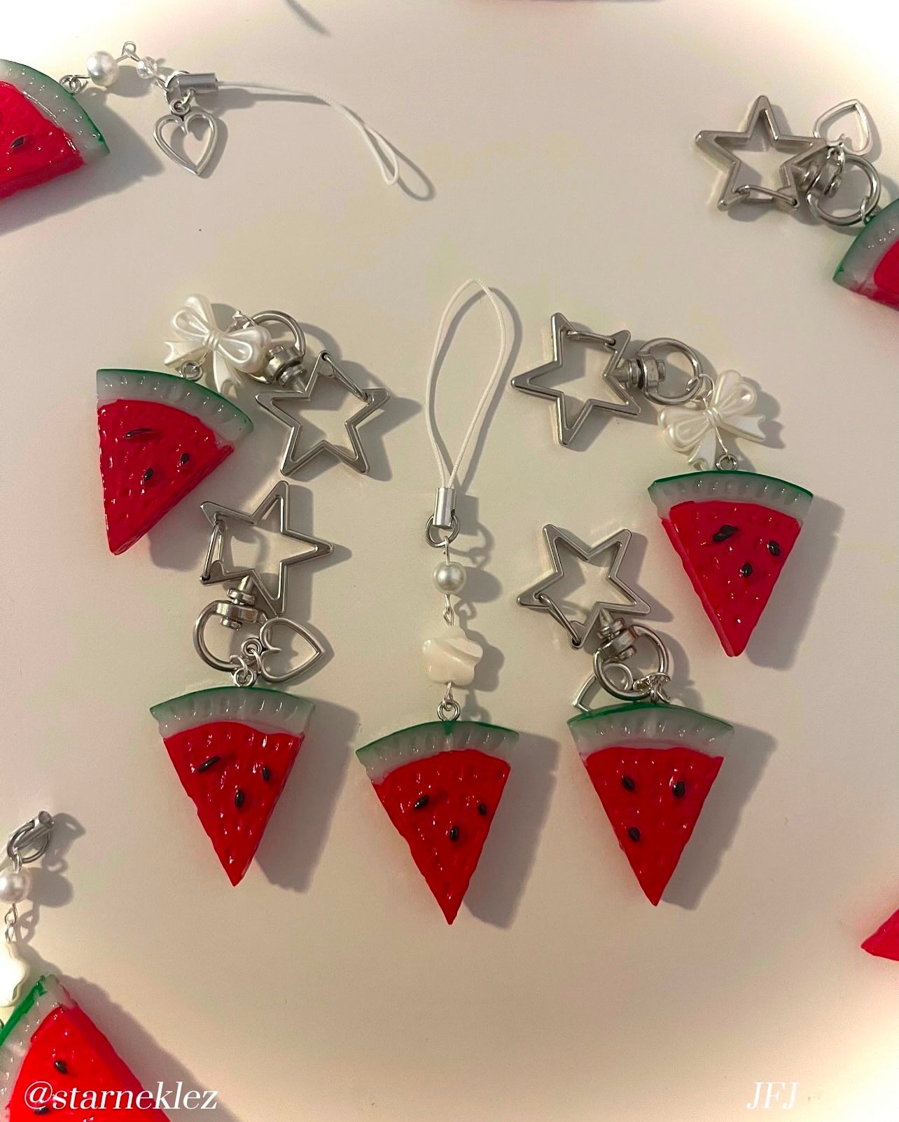watermelon keychains + phone charm for nonprofit