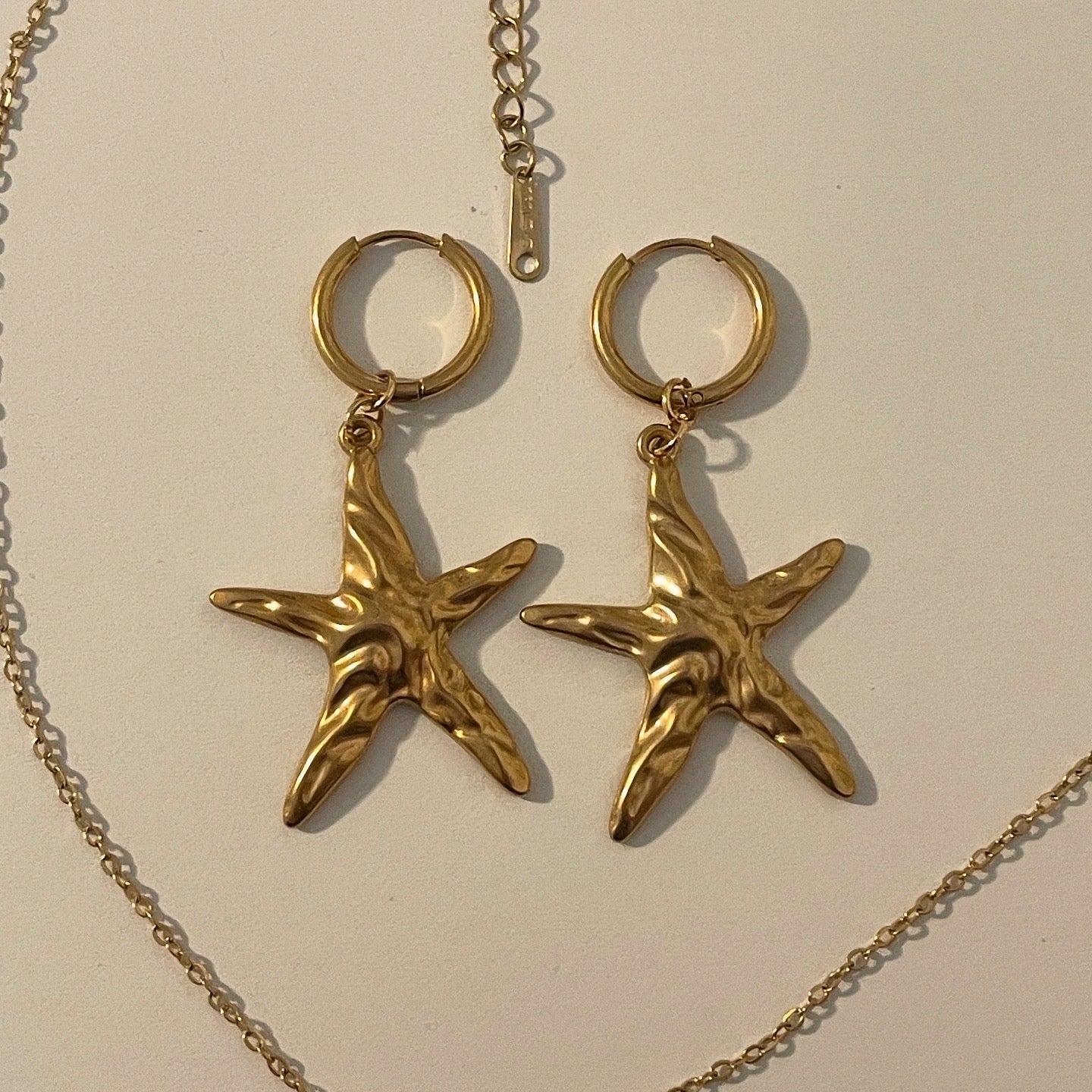 gold starfish set