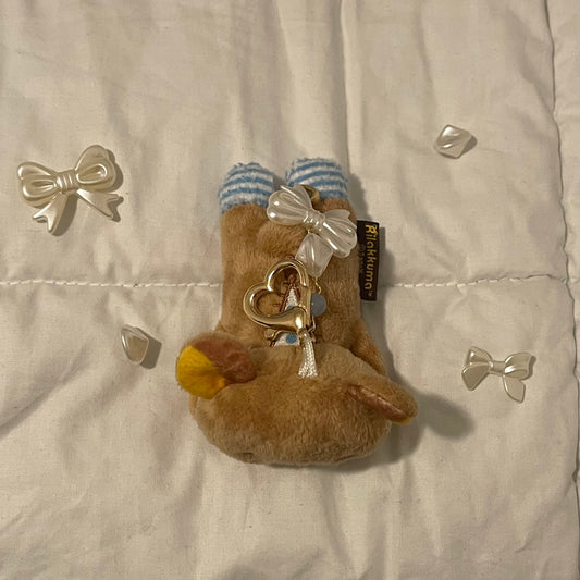 bear sleeping shima plush keychain!