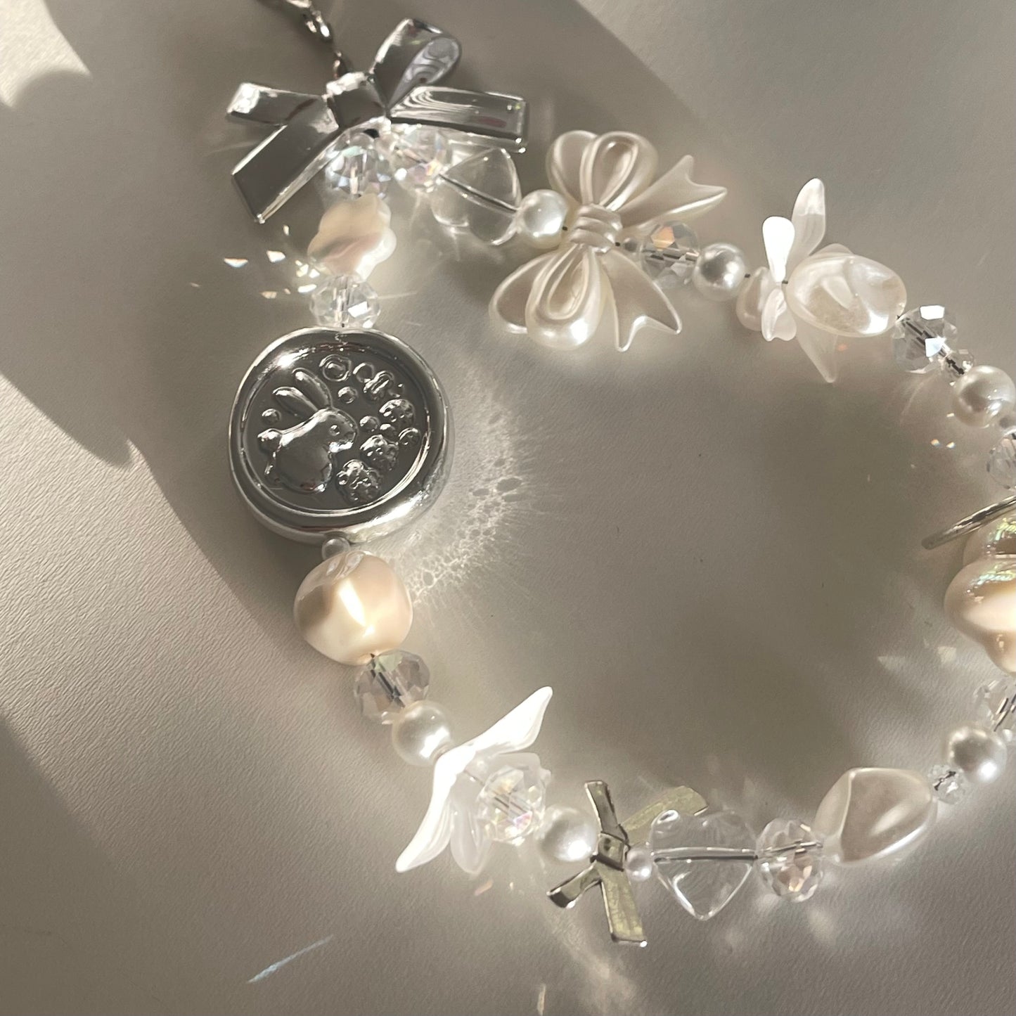 silver & white digi/phone strap!