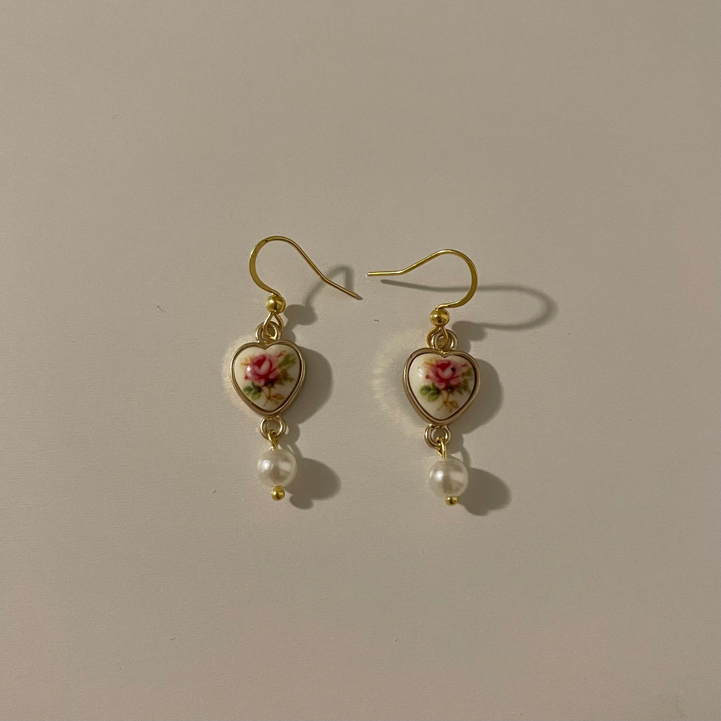vintage gold earrings and necklace set ˚˖𓍢ִ໋❀